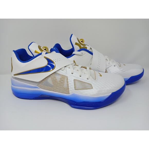 Nike Zoom KD 4 White/Hyper Royal Men\'s Size US 12 Basketball Shoes IB3546 100 main image 7